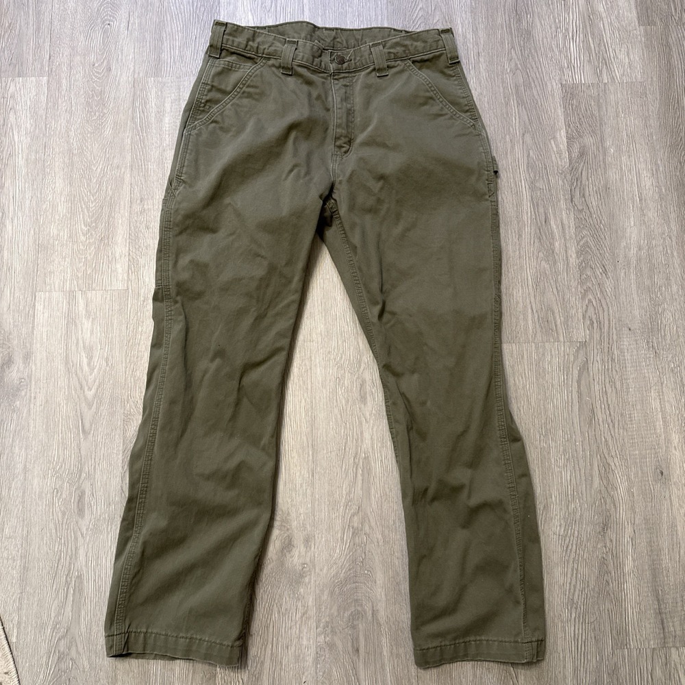 Carhartt B324-ARG Relaxed Fit Olive Green Carpenter Pants 34x30